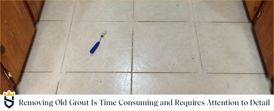 Picture of Grout Scraper on Tile Floor