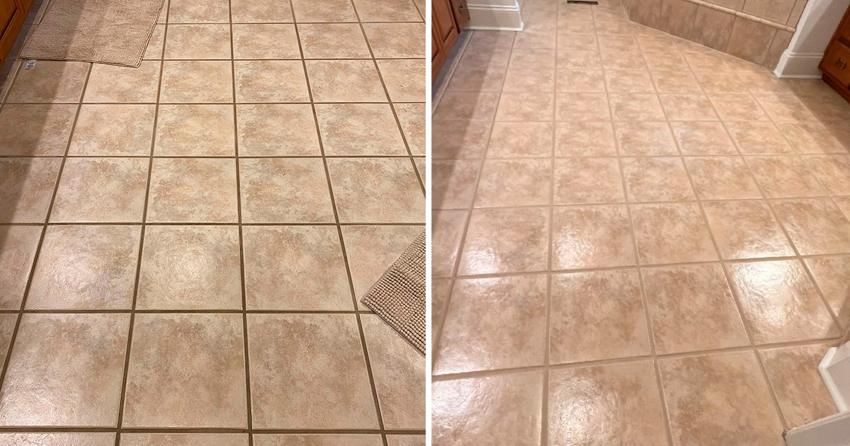 This Bathroom in Mint Hill NC Has a Restored Floor Thanks to Our Tile