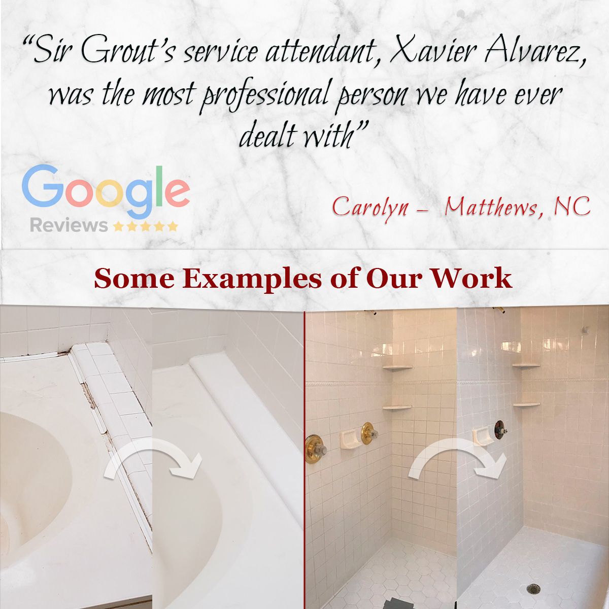 Sir Grout's service attendant, Xavier Alvarez, was the most professional person we have ever dealt with.