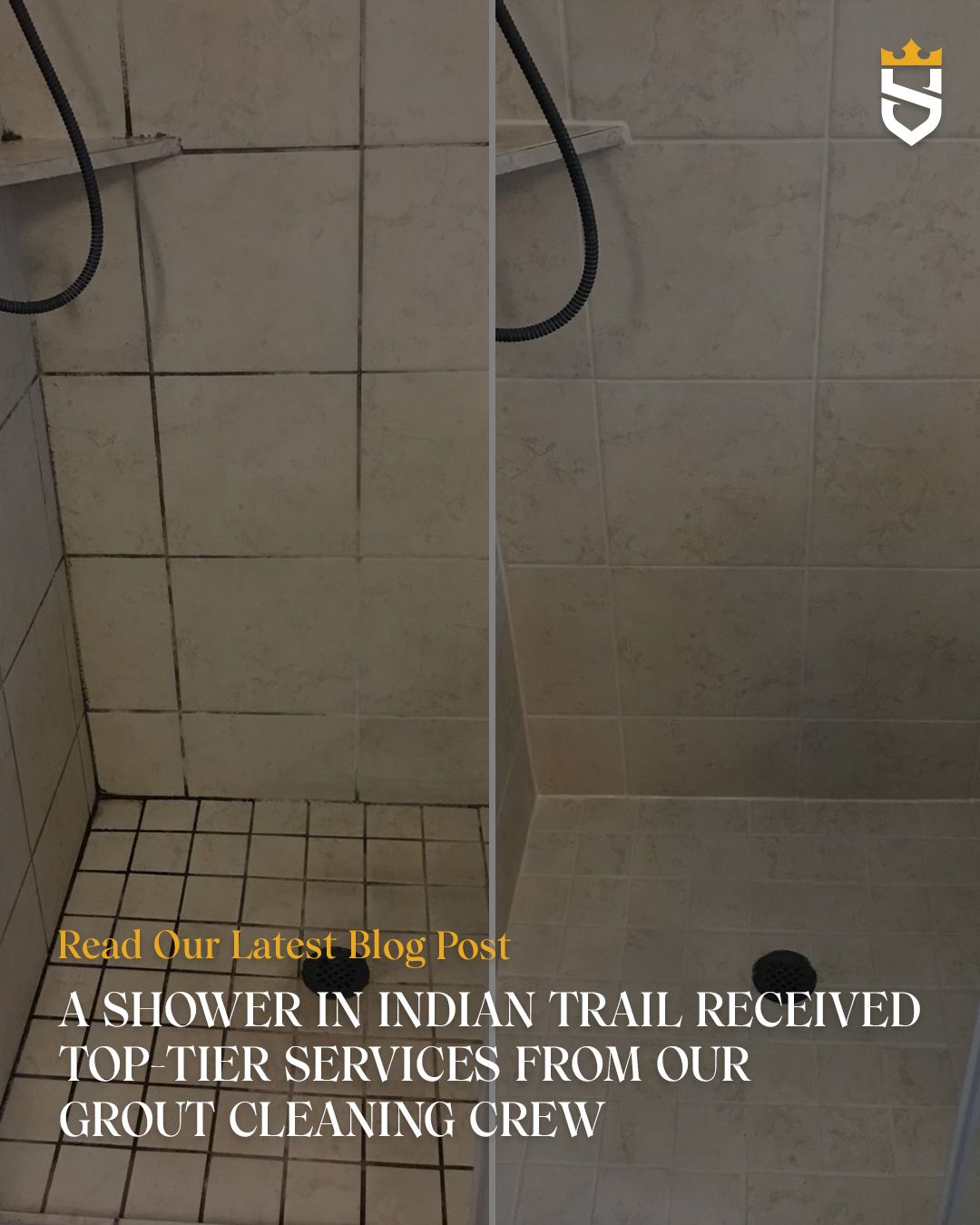 A Shower in Indian Trail Received Top-Tier Services from Our Grout Cleaning Crew