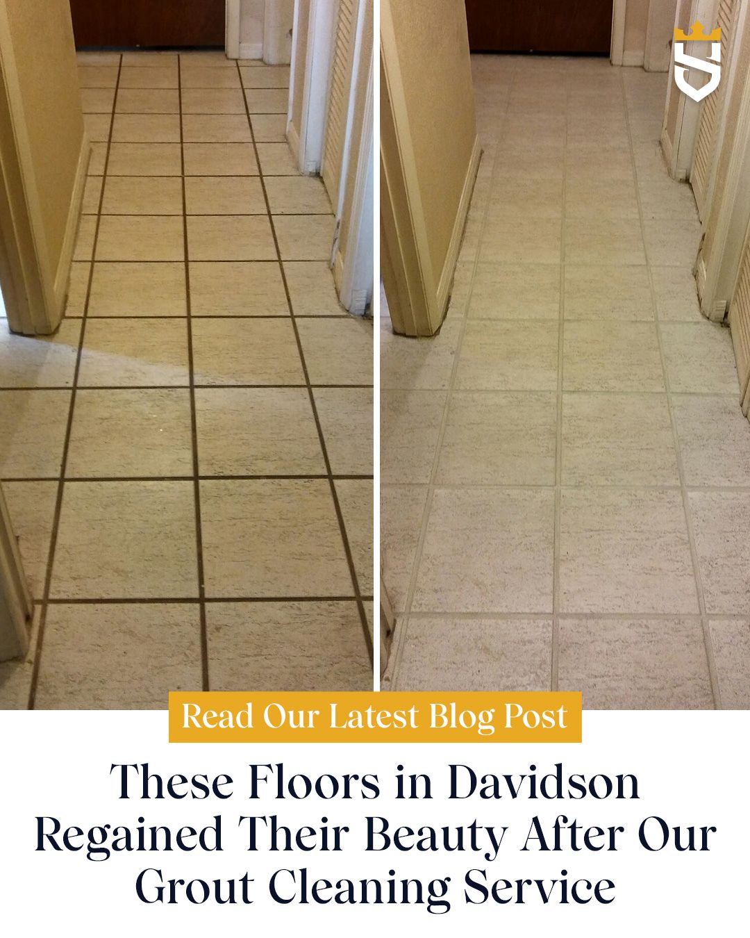 These Floors in Davidson Regained Their Beauty After Our Grout Cleaning Service