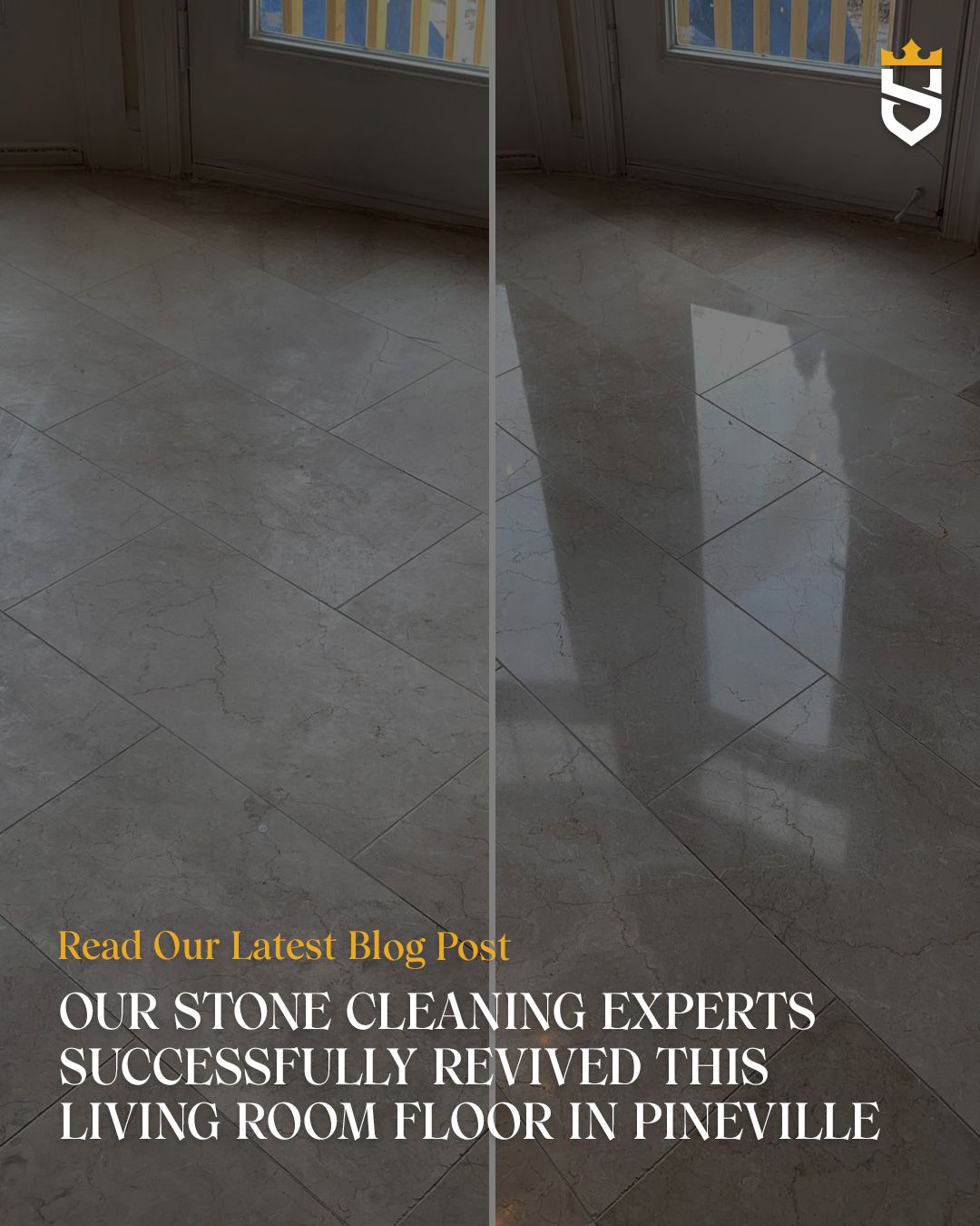 Our Stone Cleaning Experts Successfully Revived This Living Room Floor in Pineville