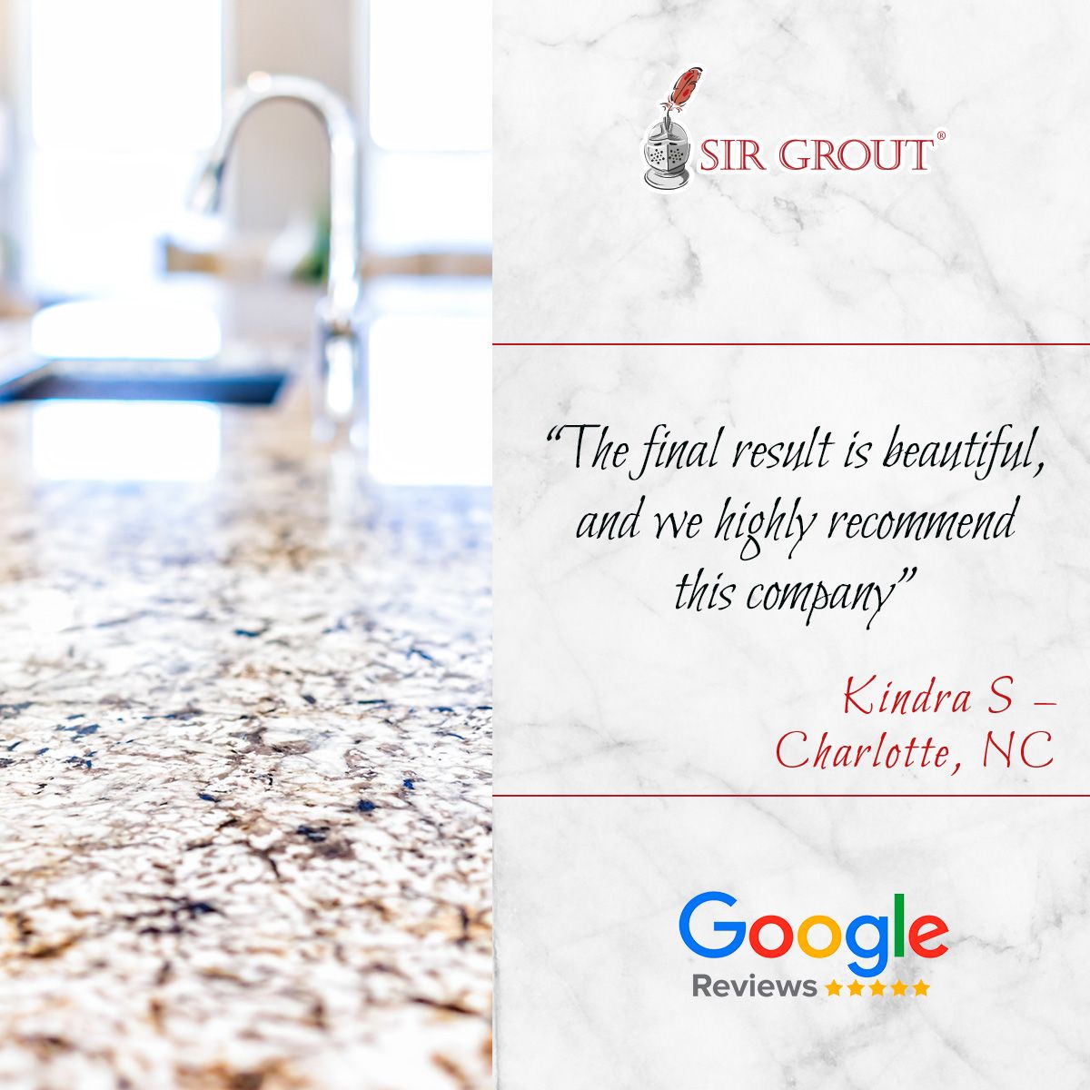 The final result is beautiful, and we highly recommend this company